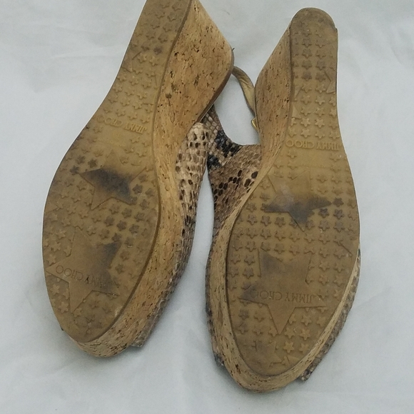 Jimy choo snake embossed wedge 36 slingback - Picture 5 of 5